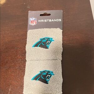 NFL Gray Wristbands with Teal and Black Panthers Logo